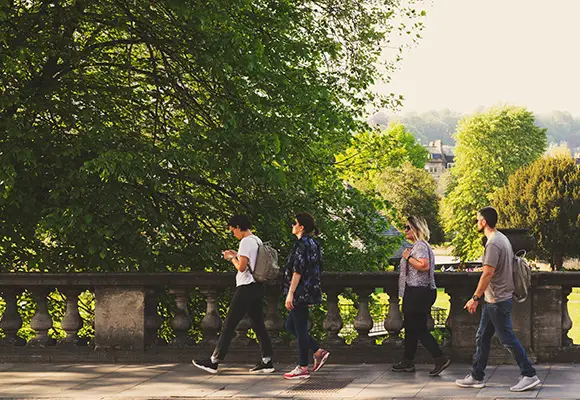 People walking in Bath