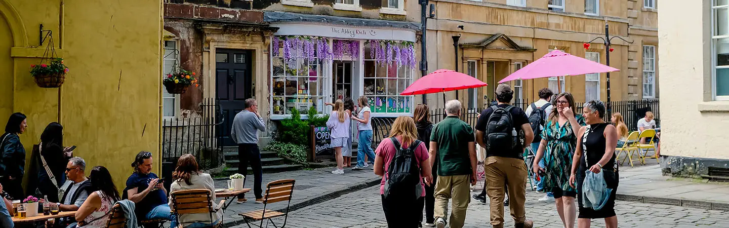 Busy street in Bath